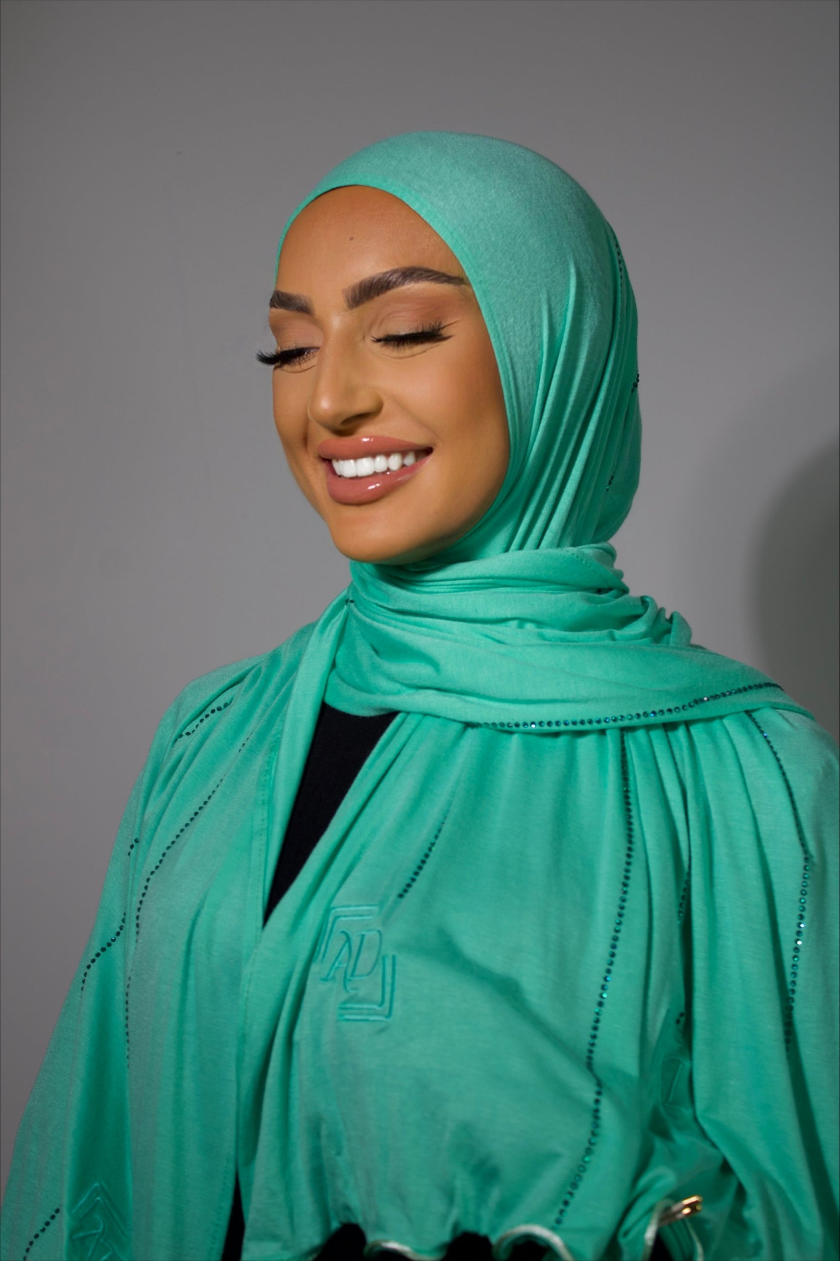 Jilbab bleu turquoise best sale